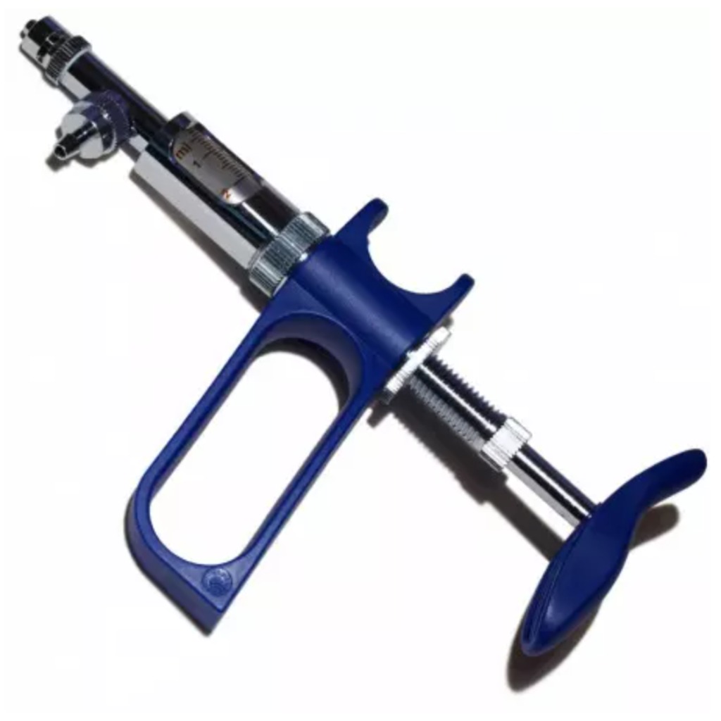 Seringue Socorex de 2 ml avec tube et aiguille d'aspiration, graduations de 0,1 ml