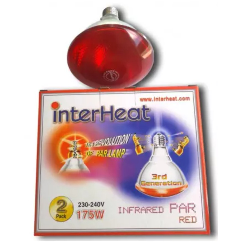 Ampoule PAR rouge Interheat 175 W, 2 pièces